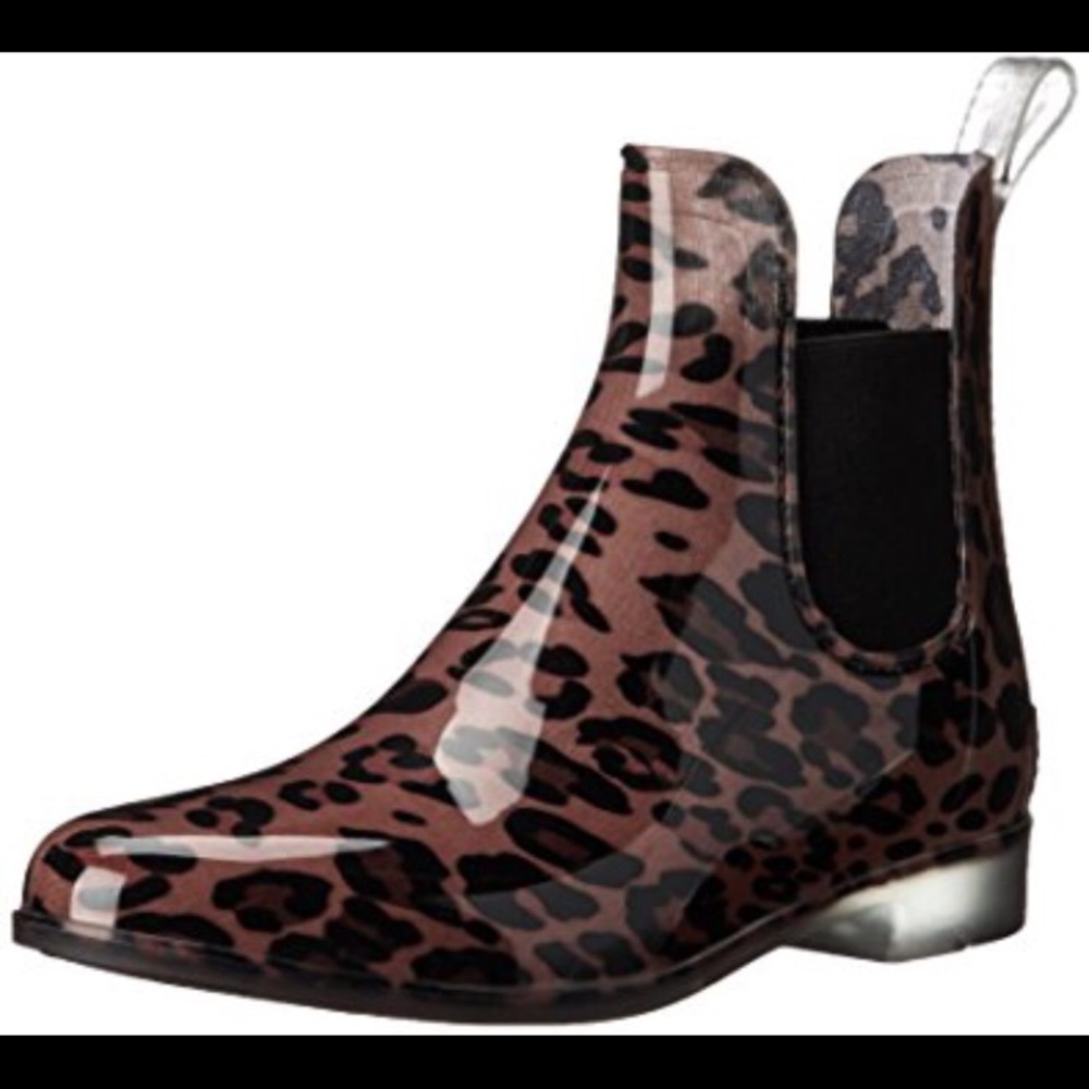 Cheetah Ankle Rain Booties